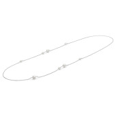 Colier lung argint cu perle naturale 95 cm DiAmanti SK22506N_W-G